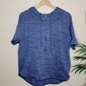 Athleta | Blissful Pullover Short Sleeve Hoodie Top